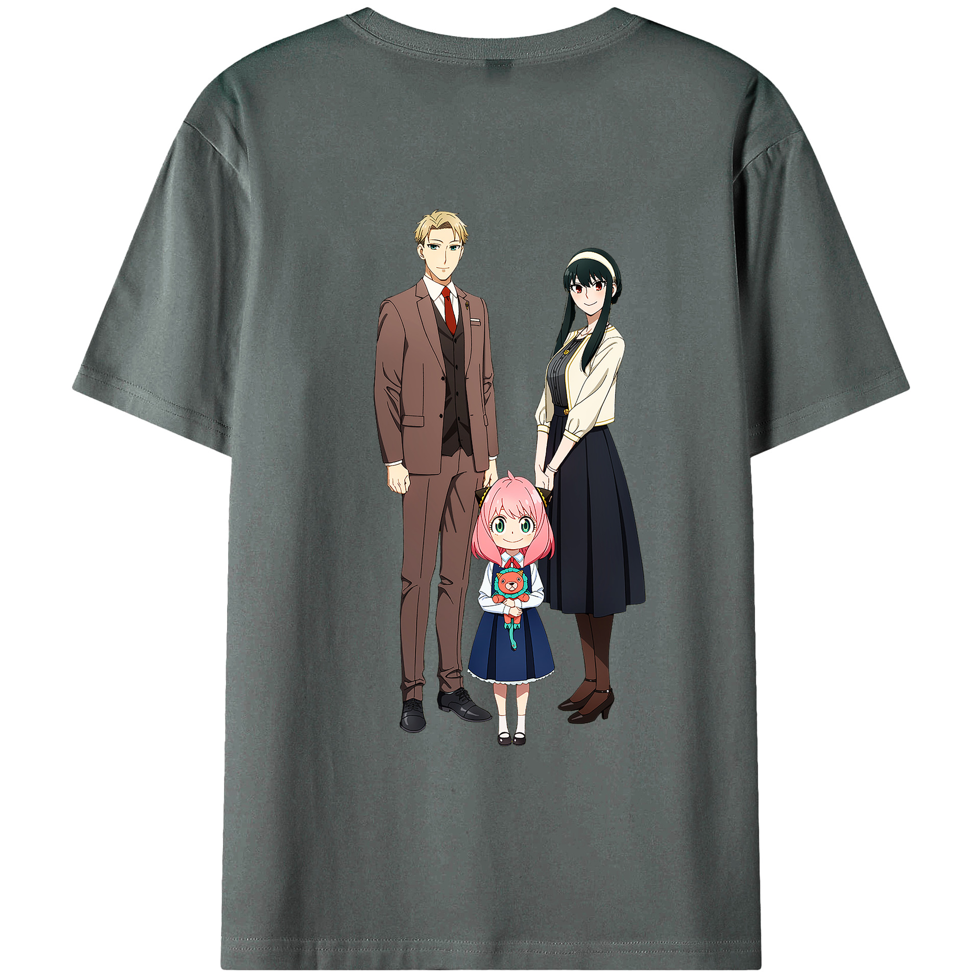 （画像用） SPY×FAMILY间谍家家酒 綿100％ メンズ半袖Tシャツ（バックプリント） 通気性